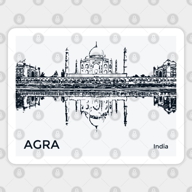 Agra India Magnet by Lakeric